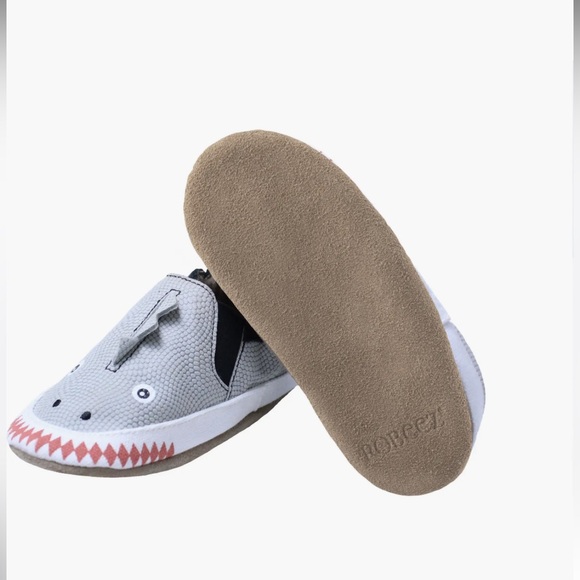 Nordstrom Robeez Baby Boys 6-12m Soft Shoes Leather Slip On - Picture 1 of 8